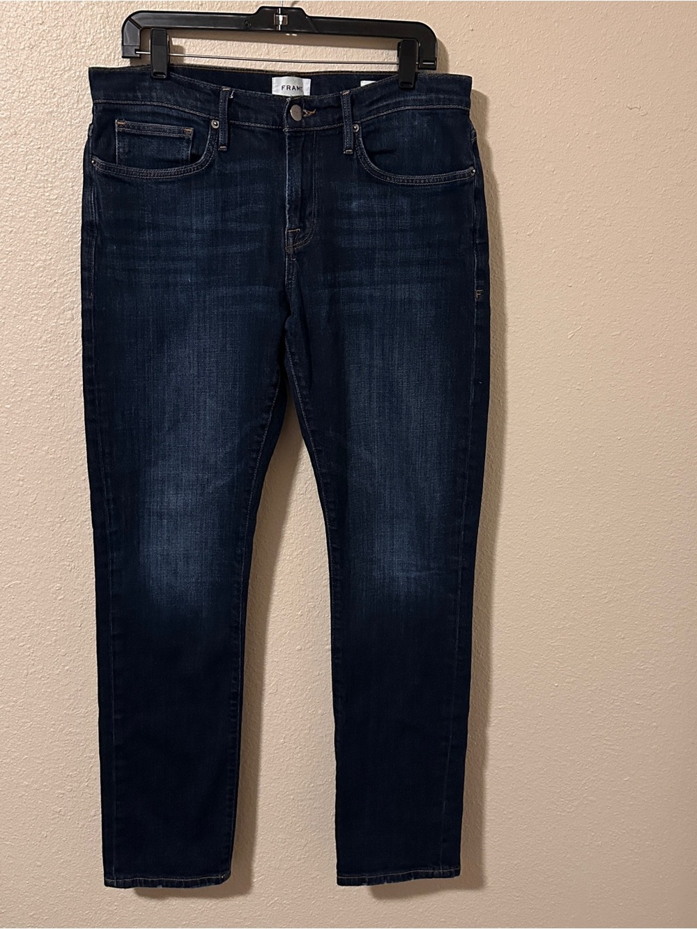 FRAME dark blue men’s jeans size 34 l’homme slim distressed
